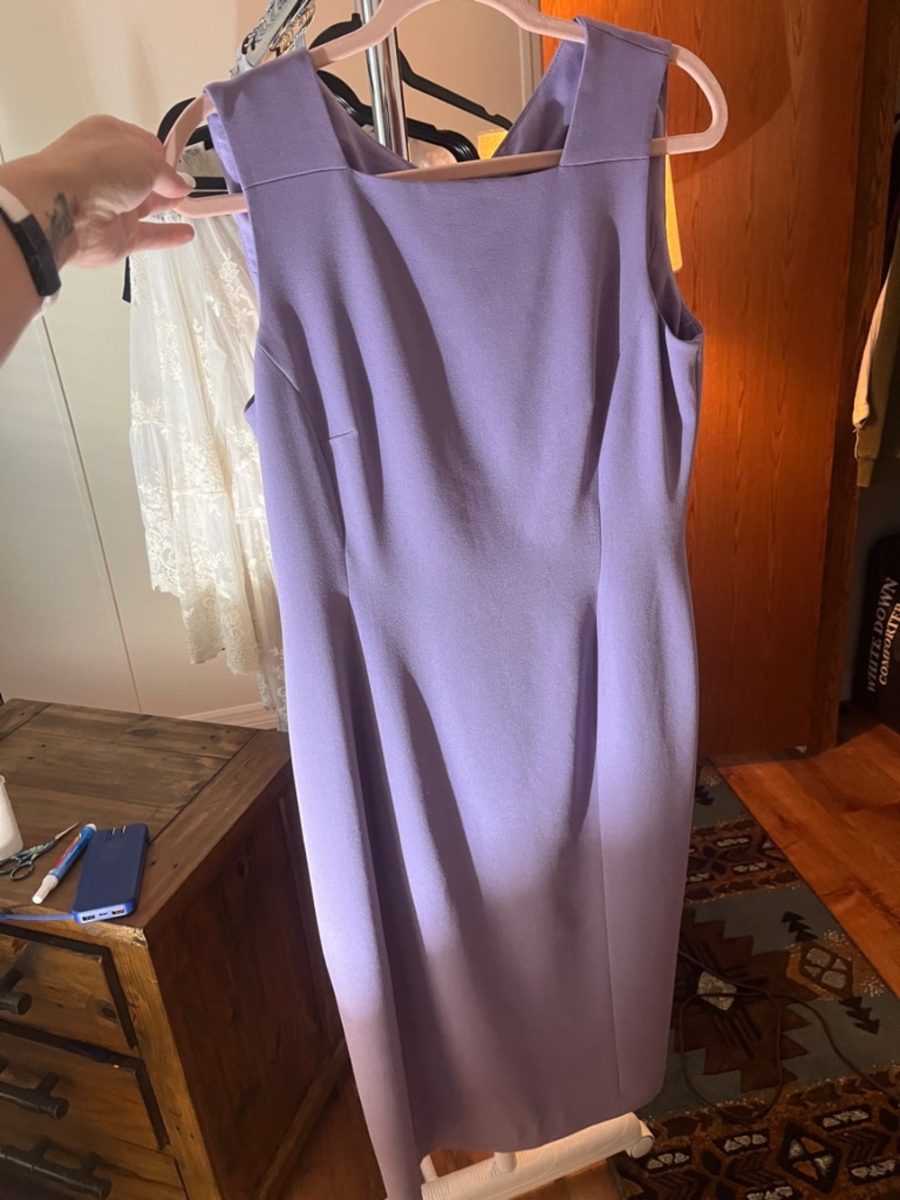 Preston & York Lavender Sleeveless Midi Sheath Dress